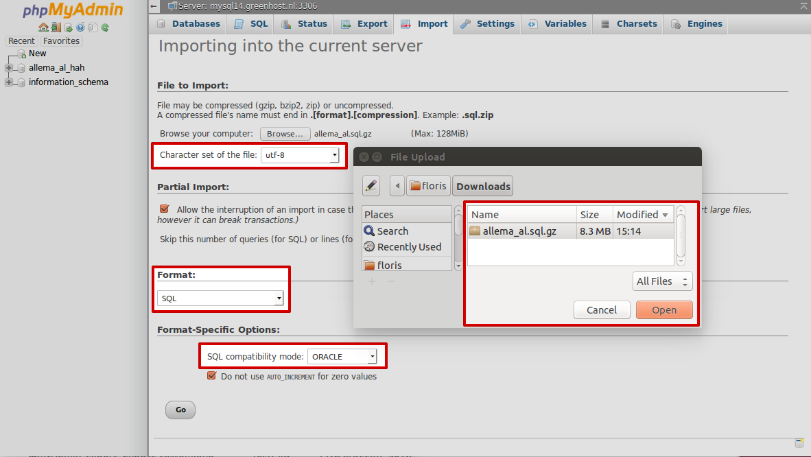 Importing a backup is done quickly, but it can be hard because of a
             non-matching format